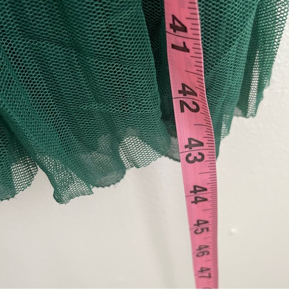 SOLD Tory Burch Ethel green tulle ruched dress - Picture 8 of 8